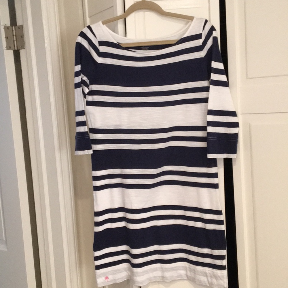 Lilly Pulitzer Navy and White Striped Dress